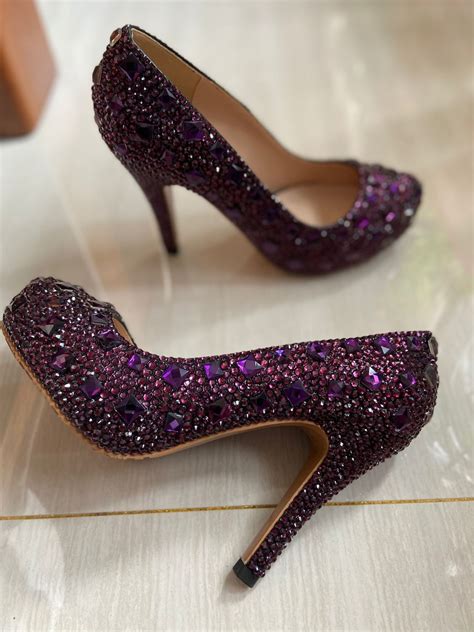 dark purple ladies shoes.